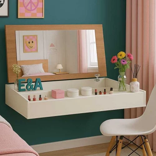 *QUEIMA DE ESTOQUE! Penteadeira Suspensa Com Espelho 70CM Console Camarim E&A - Cores*