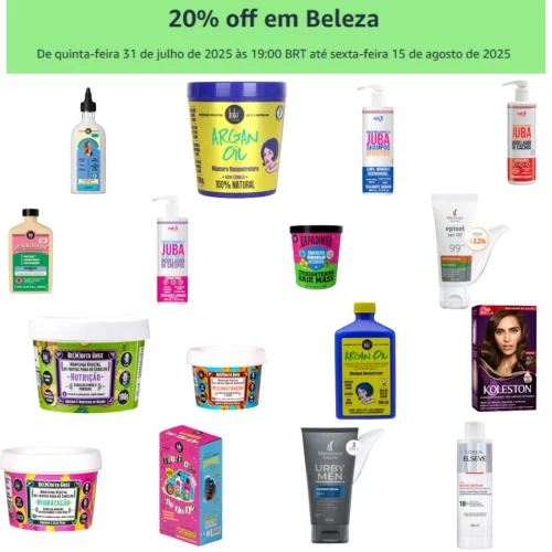 Seleção com 20% off em Beleza
