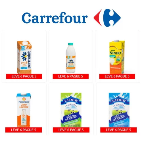 Seleção de Leite no Carrefour.. Leve 6 Pague 5!!