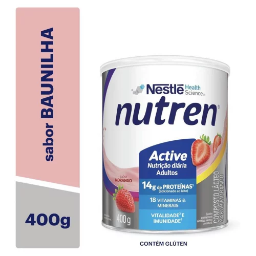 Suplemento Alimentar Active Morango Nutren  400g
