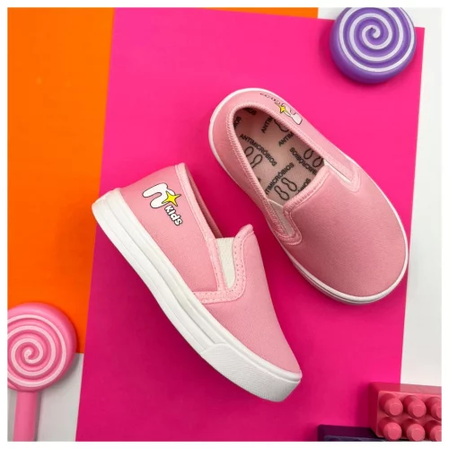 Tênis Iate Calce Fácil Slip On Infantil Confortável Escolar Menino e Menina