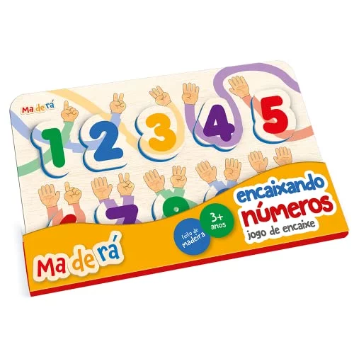 Toyster - Encaixando Números - Jogo de Encaixe - Maderá