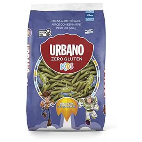 Urbano, Macarrão de Arroz e Espinafre, Mini Pena, Kids - 500g
