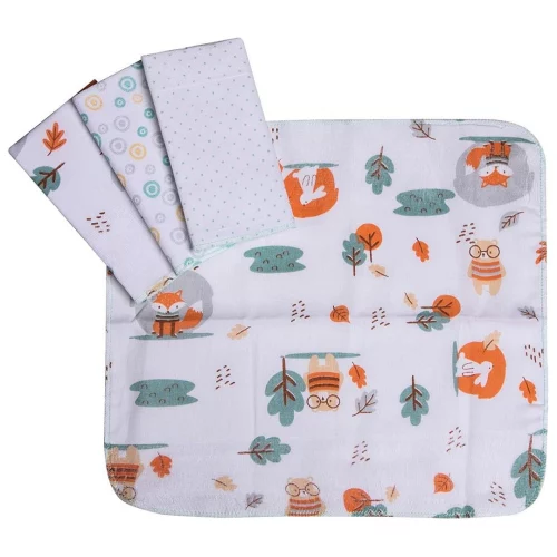 4 Paninhos De Boca Estampado, Papi Textil