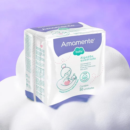 ▪️ Algodão Quadrado Amamente® Baby 50 UN