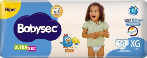 Babysec Fralda Ultrasec Galinha Pintadinha Azul Xg 60 Unidades