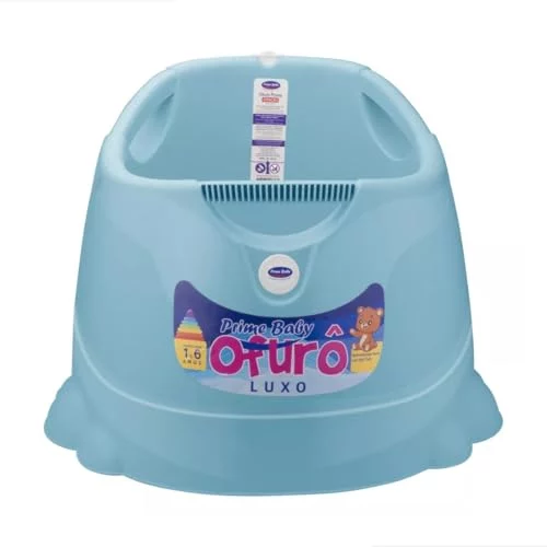 Banheira Ofurô Grande Prime Baby 1 a 6 Anos com Assento Ergonômico e Antiderrapante (Azul)