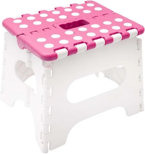 Banqueta Multiuso Dobravel Rosa Buba.