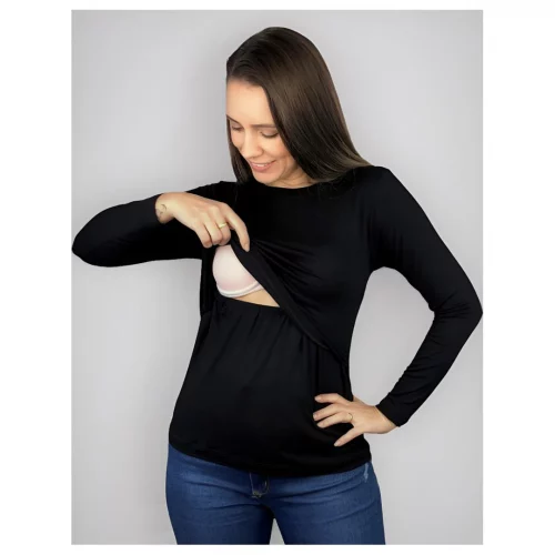 Blusa Amamentação Cores Premium Viscolycra Manga Longa