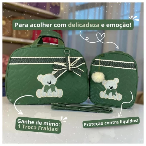 Bolsa maternidade kit 2 Peças para Bebê com Mochila Menino/Menina TED