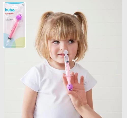 Buba, Lavador Nasal Seringa Dino Rosa