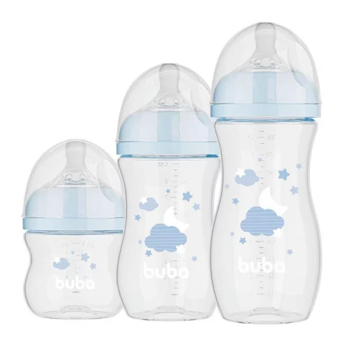 -Buba Mamadeira Bebê Easy Flow Nuvem ou Elefante 120ml, 270ml e 330ml