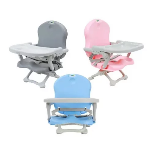 Cadeira De Alimentação P/ Bebê Portátil Zip - Maxi Baby - Cinza e Rosa