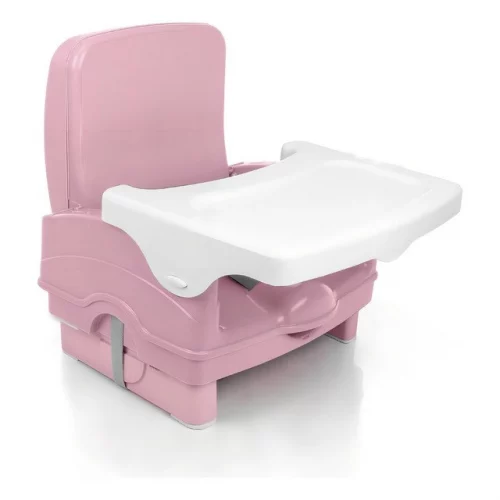 🛍️Cadeirinha De Refeição Portatil Dobravel Alimentação Bebe Cor Rosa