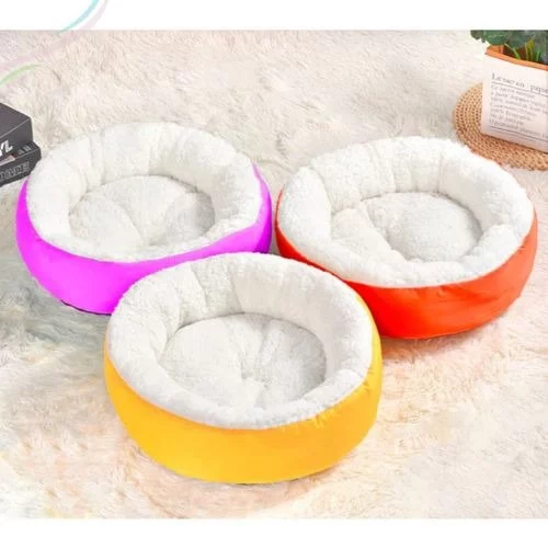 🧡 Caminha Redonda Pets Sherpa para Cães e Gatos Macia 50x50 cm Quente Confortável Cama Pet Com Pelinho