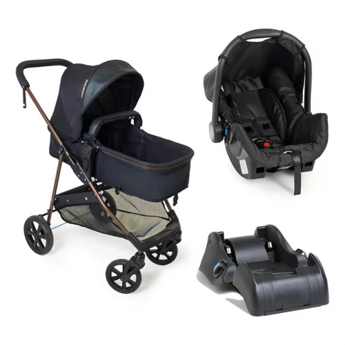 🛍️Carrinho Bebê Napoli Bebê Conforto E Base - Galzerano