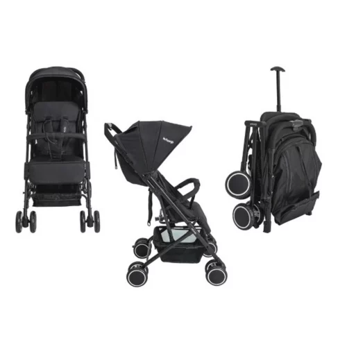 Carrinho de Bebê Compacto Whoop Mascote, 0 a 15kg, Preto