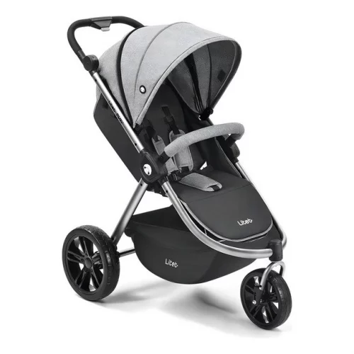 🛍️Carrinho De Bebê Três Rodas Jogger Sway Litet Cinza E Preto