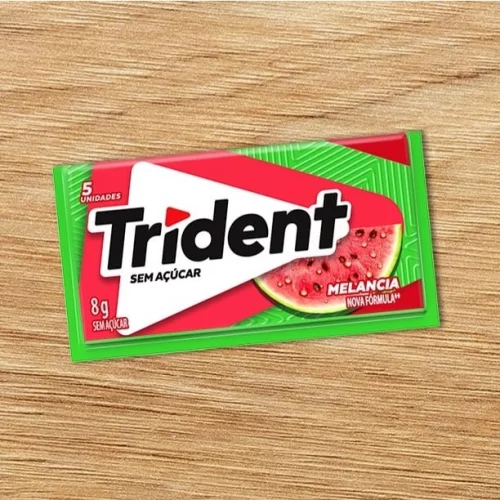 Chiclete Trident Melancia Sem Açúcar - Caixa com 21 unid. de 8g