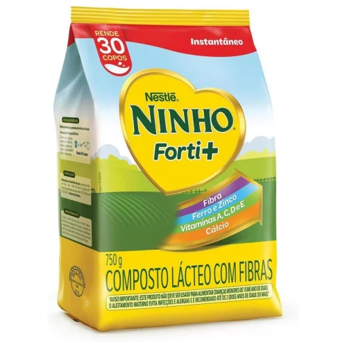 Composto Lácteo, Nestlé, Ninho Forti+, Pacote, 750g