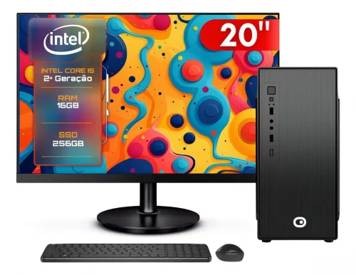 Computador Completo 2eletro Fast Intel Core I5, 16gb Ram, Ssd 256gb, Bivolt, Monitor 20  Led - Cd2e-0113fa