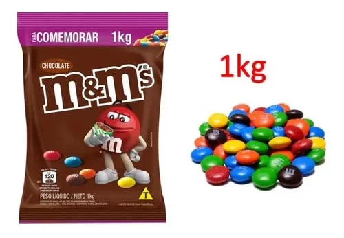 Confeito De Chocolate Ao Leite M&M's Para Comemorar Pacote 1kg