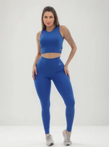 > Conjunto Blackout Zero Transparência Legging E Cropped