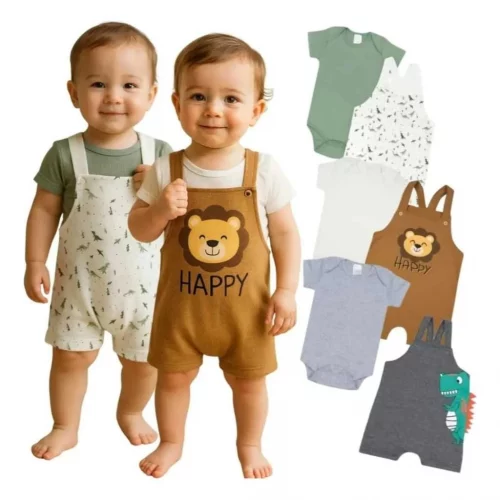 Conjunto Jardineira Menino E Menina
