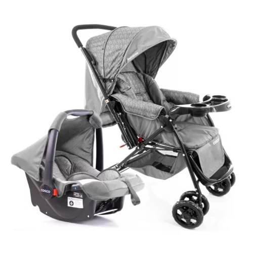 Cosco Kids, Travel System Reverse, Cinza Rajado