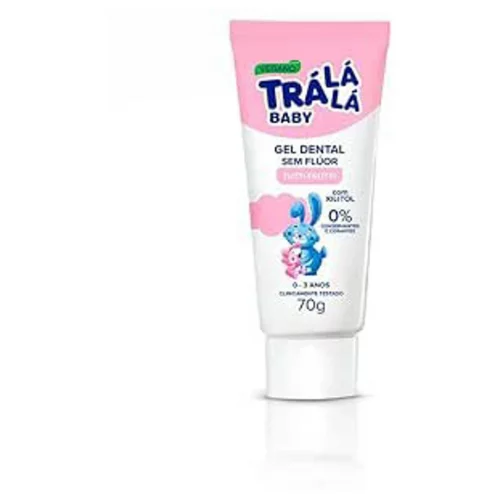 Creme Dental Sem Flúor Tutti-Frutti Trá Lá Lá 70G