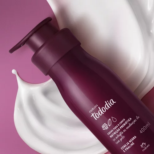 Creme Desodorante Nutritivo para o Corpo Tododia Cereja Negra e Praliné 400ml