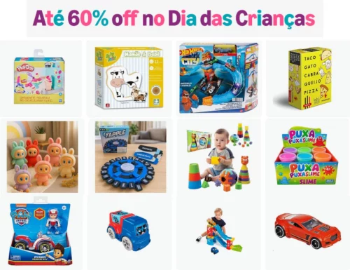 Dia das Crianças na Amazon com até 60% off 🎉