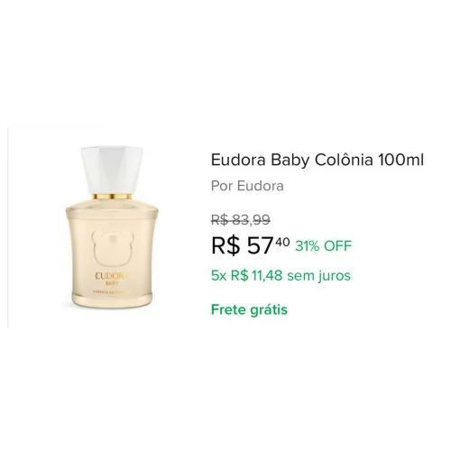 Eudora Baby Colônia 100ml
