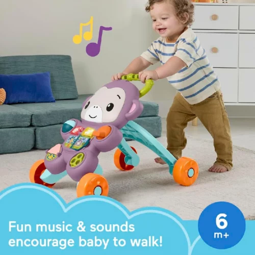 Fisher-Price Andador para Bebês Aprenda Comigo Amigo Macaco