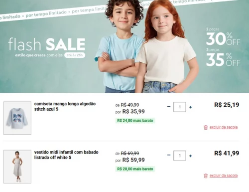 Flash Sale Até as 23h na C&A 🏃🏼‍♀️‍➡️