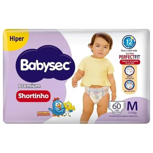 Fralda Babysec Galinha Pintadinha Pants Hiper M 60 Unidades (Roupinha)