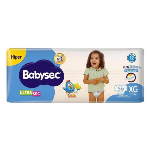 Fralda Babysec UltraSec XG 56 unidades