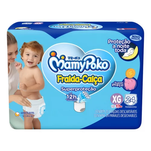 Fralda Calça Mamy Poko Superproteção Jumbo Xg 24 Unidades
