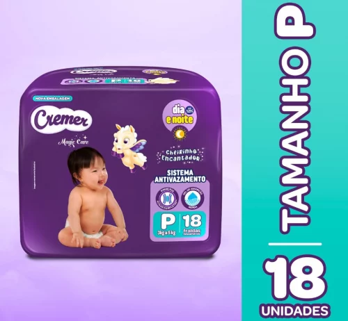 Fralda Cremer Jumbinho P 18 Unidades