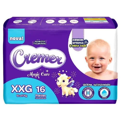 Fralda Cremer Jumbo Tamanho XXG - 16 Unidades