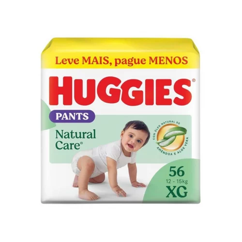Fralda Huggies Natural Care Roupinha XG 56 Unidades