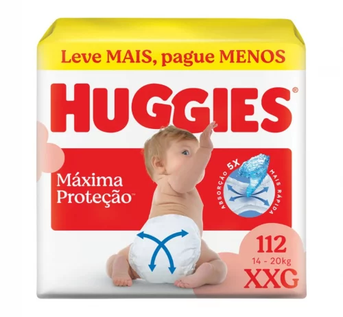 Fralda Huggies Supreme Care XXG 112 unidades