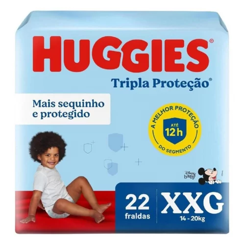 Fralda Huggies Tripla Proteção XXG 22 Unidades