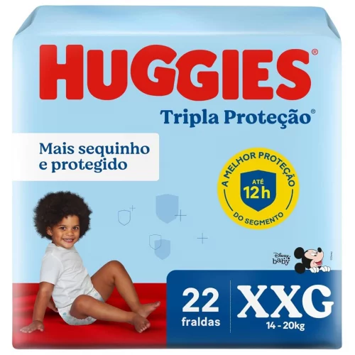 Fralda Huggies Tripla Proteção XXG 22 Unidades