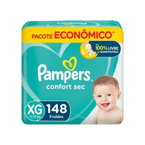 Fralda Pampers Confort Sec XG 148 Unidades