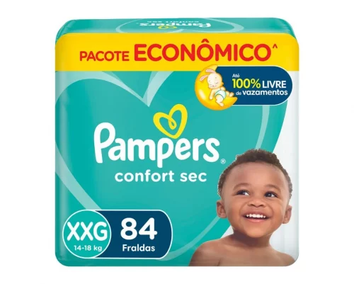 Fralda Pampers Confort Sec XXG 84 unidades