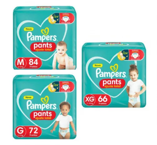 Fralda Pampers Pants Ajuste Total (Pacote menor)