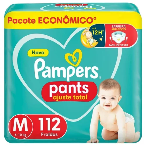 Fralda Pampers Pants Ajuste Total Tamanho M 112 Unidades