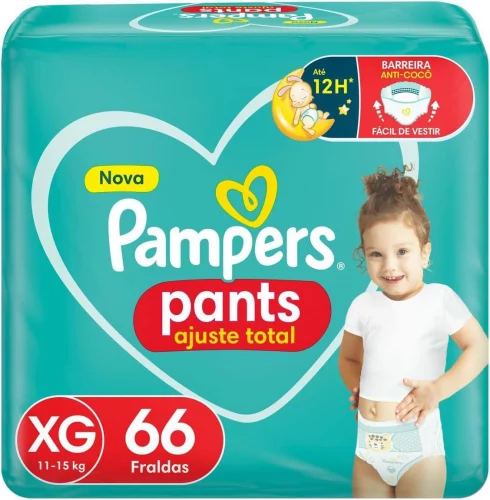 Fralda Pampers Pants Ajuste Total XG 66 Unidades