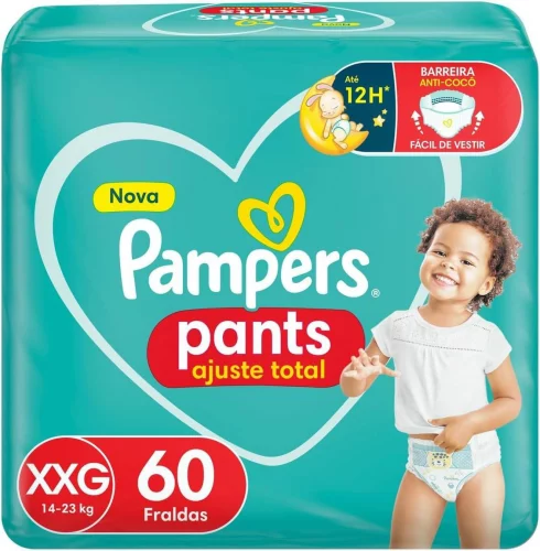 Fralda Pampers Pants Ajuste Total XXG 60 Unidades